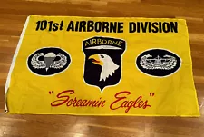 3x5' 101st Screaming Eagles Airborne Yellow Flag Banner Poly Grommets