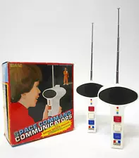 RARE! Vintage Space Command Communicators 6 Transistor WALKIE TALKIES For Parts