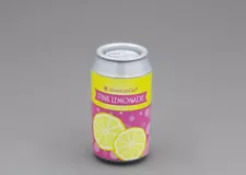 American Girl pink lemonade sparkling water can for 18" doll drinks