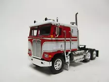 DCP / FIRST GEAR 1/64 SCALE KENWORTH K-100 FLAT TOP, RED & WHITE GOLD PIN STRIPE