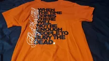 FLAG NOR FAIL MENS MEDIUM T SHIRT ORANGE USED