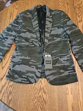 Zara Man Camo Camoflage Suit Jacket,sport Coat, Xl