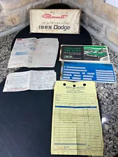 ORIGINAL 1965 Dodge Coronet owners manual Warranty Mark IV A/C & Service Receipt