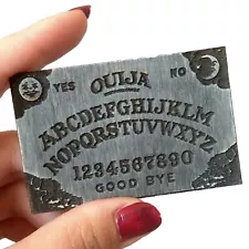 Miniature Ouija board game. Dollhouse witch occult spirit talking wooden board