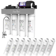 SimPure WP-400 GPD 8 Stage UV Reverse Osmosis System RO Water Filters Under Sink