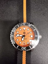 BNIB Helm Komodo 03AR4 Orange Dial with Date Full Kit