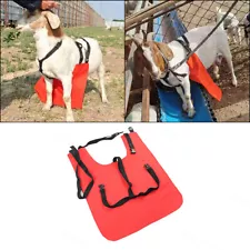 Anti Mating Anti Breeding Apron with Control Harness for Goats Sheep Red Color