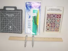 Mixed Lot of 4 Quilting Sewing Tools, Supplies Add A Quarter Quilt Block Collect