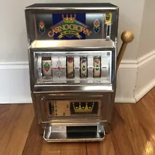 Vtg Waco Casino Crown Novelty Slot Machine 25 Cent Coin Read