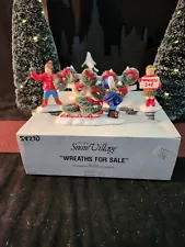 Dept 56 Snow Village -Wreaths For Sale Set of 4