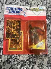 Starting Lineup 1993 Sean Elliott San Antonio Spurs Vtg Figure & Topps Card MOC