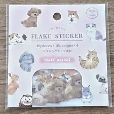 Japan Kawaii Cute Animals Cat Hamster Rabbit Dog Flake Stickers