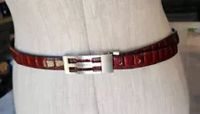 Red Gucci Womens Thin Belt