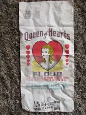 Vintage Queen of Hearts Flour Sack 24ib Bag