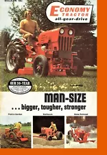 Economy All Gear Drive Tractor Dealer's Sales Color Brochure 1976 18C Power King