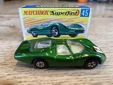 Matchbox Superfast No45 Ford Group 6. Square Label 7 Boxed.