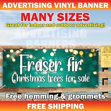 CHRISTMAS TREE Fraser Fir For Sale Advertising Banner Vinyl Mesh Sign Flag Xmas