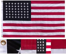 4X6 FT HEAVY COTTON 48 STAR AMERICAN FLAG - OLD GLORY SEWN AND EMBROIDERED USA