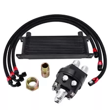 Universal 13 Row AN10 Engine Transmission Oil Cooler+ Filter Relocation Kit (For: 2001 Chevrolet Monte Carlo)