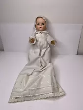 Vintage Ideal Baby Doll 12" Betsy Wetsy Made in USA Molded Hair Sleeping Eyes