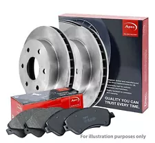 Genuine APEC Front Brake Discs & Pads Set Vented for Ford Transit Custom