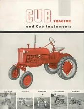 1953 IH Farmall Cub Tractor Brochure Implements Plows Planters Cultivator