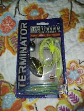 DISCONTINUED ORIGINAL TERMINATOR T-1 TITANIUM 1/2OZ SPINNERBAIT NIP