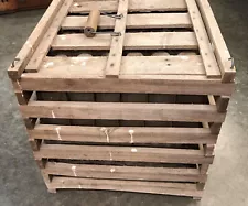 Chicken Egg Wood Shipping Crate Box 13'' vintage 12 dozen wooden carrier