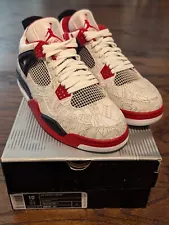 Size 10 - Air Jordan 4 Retro White Laser