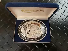 GRASSHOPPER PRCA WORLD CHAMPION BULL OF YEAR BELT BUCKLE MONTANA SILVERSMITHS