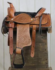 10" Brown Western Horse Leather Pony Mini Youth Kids Saddle