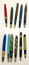 Lot/ ELEVEN Vintage Fountain Pens, Shaeffer, Waterman + Others, Parts or Repair