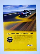 2008 Ford Mustang GT Convertible Blue Hertz Original Print Ad 8 x 10"