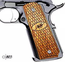 1911 Grips Kimber Wood Textured Grips for Colt 1911 45 acp , Taurus Clones