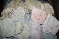 Antique & Vintage Lot Bonnet Hats Baby Doll Ladies Fancy & Crocheted