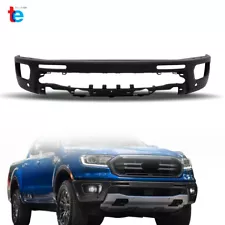 For 19-23 Ford Ranger Matte Black With Sensor Holes Paintable Steel Front Bumper