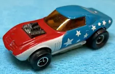 AURORA POWERSLICKS SLOT CAR OPEL GT RED WHITE & BLUE W STARS DRAG’N DEVIL #2154