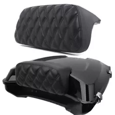 Black Soft Razor Chopped Pack Trunk Backrest For Harley Tour Pak Touring 2014-Up