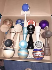 8 Kendama Skill Toys Lot Collection Sweets, Krom, Grain Theory, Cushion clear