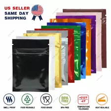 Multi-Size Both Sided Colored Glossy Mylar Foil Zip Lock Bag Wholesale Z01