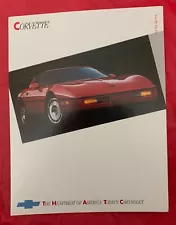 1987 Chevrolet "CORVETTE" - Original Car Dealer Sales Brochure / Catalog