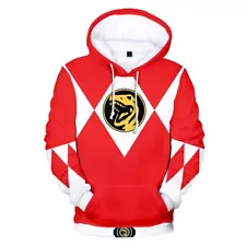 Power Rangers Hoodie Sweater Youth Sizes 2Y - 14Y Digital Printed