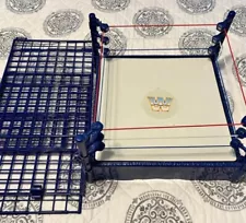 WWE 2010 Hall Of Fame Classic Blue Steel Cage WWF Wrestling RING