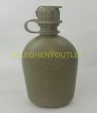 GENUINE US Military 1 QUART QT CANTEEN Hard Plastic OD 1QT w NBC M-1 Cap VGC