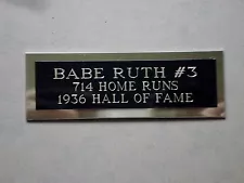 Babe Ruth Nameplate For A Baseball Ball Cube Square Or Card Plaque 1" X 3"