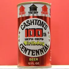 Cashton's Beer 100th Birthday S/S 12 oz Can Walter Eau Claire Wisconsin 39O H/G