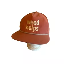 Weed Helps Embroidered Adjustable Cap Adjustable