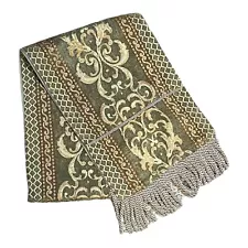 Thick Jacquard Elegant Bed Table Runner Tapestry Tassel Fringe 12.5" X 79.25"