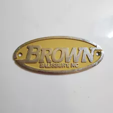 Vintage BROWN – Salisbury, NC Metal Emblem Bs for Walk-In Coolers and Refrig.