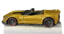 2017 Hot Wheels Corvette Redline Convertible C7 Z06 Yellow Gold Diecast